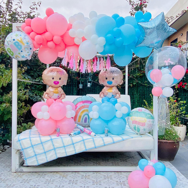 decoración fiesta de bebés con globos en donostia